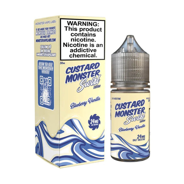 Custard Monster Swirl Salt Blueberry Vanilla eJuice - eJuice.Deals