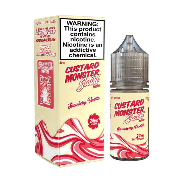 Custard Monster Swirl Salt Strawberry Vanilla eJuice - eJuice.Deals