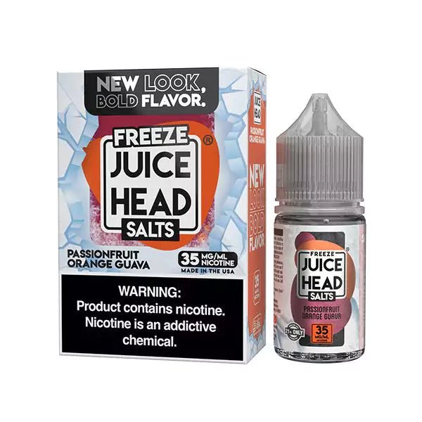 Juice Head Freeze Salt Passionfruit Orange Guava Freeze eJuice - eJuice.Deals