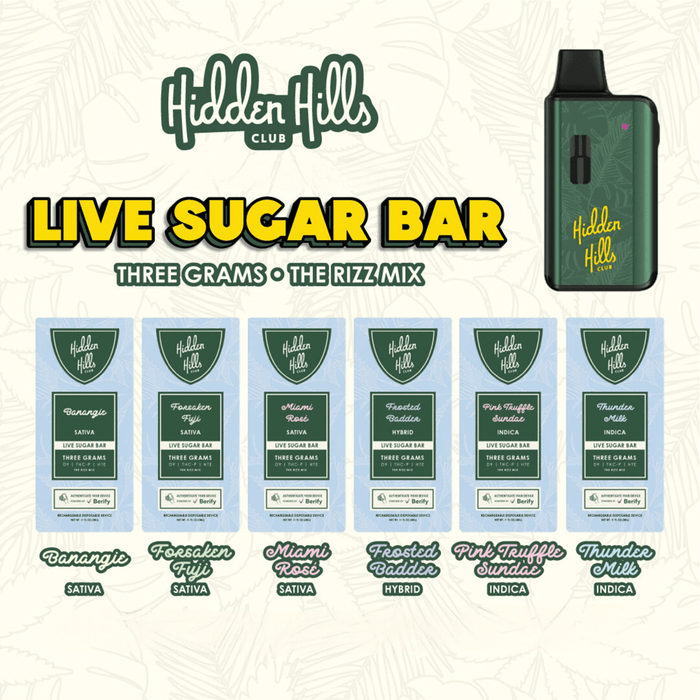 Hidden Hills Club Rizz Mix Live Sugar THC-P Disposable Vape 3g - eJuice.Deals