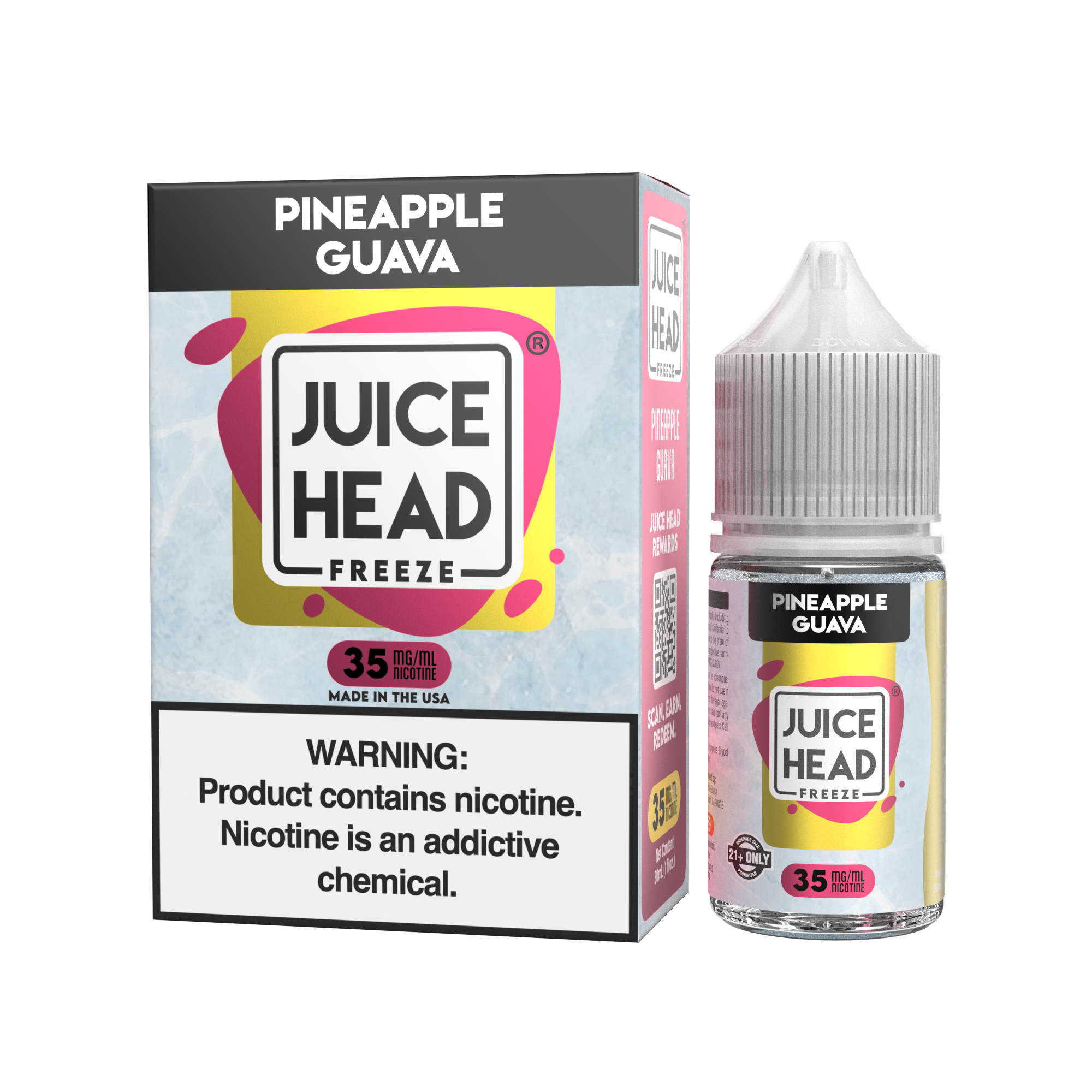 Pineapple Guava ZTN Freeze Salts 35mg 30ml Juice Head Freeze Salt Pineapple Guava eJuice - Image 1