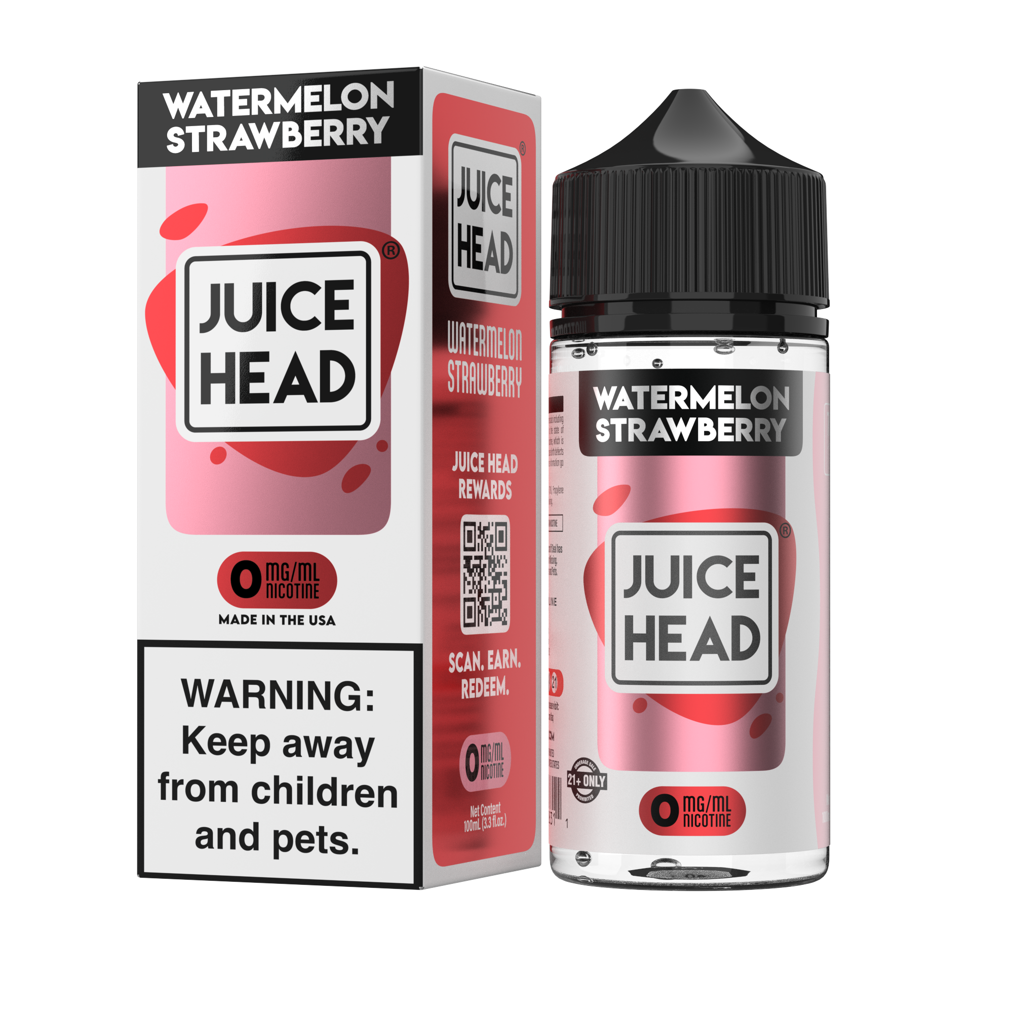 Watermelon Strawberry ZTN Regular 0mg 100ml Juice Head Watermelon Strawberry eJuice - Image 1