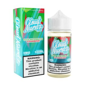 Cloud Nurdz Iced Sour Watermelon Strawberry eJuice-eJuice.Deals